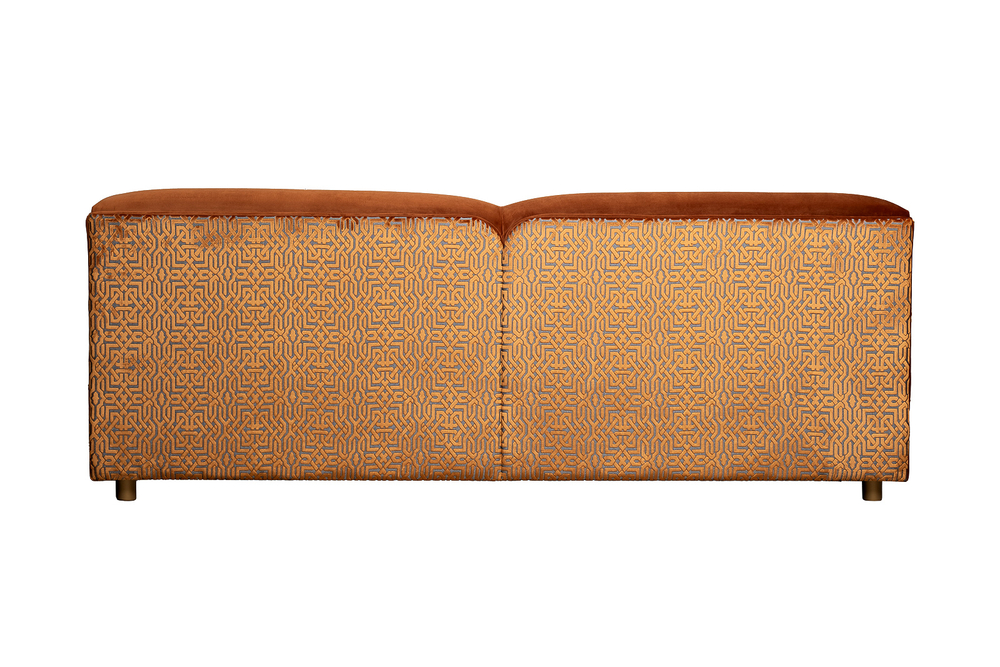 Диван Треви(Trevi) 230М(К) трехм раскл с кантом оранж Pad32+Lattice ORANG 232x103x88см Garda Decor