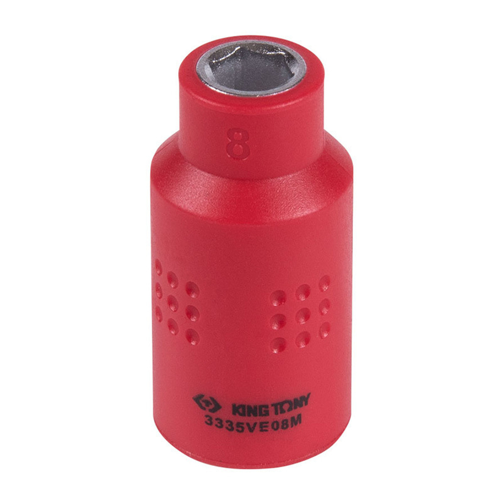 KING TONY (3335VE08M) Головка торцевая диэлектрическая шестигранная 3/8", 8 мм