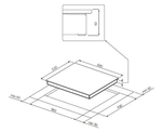 Индукционная варочная панель Graude IK 60.0 схема встраивания