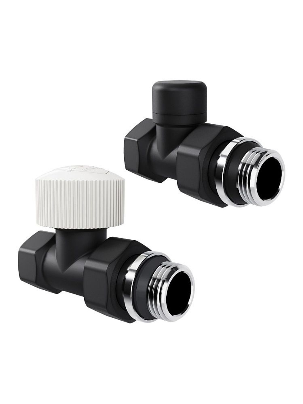 Набор термостатический для радиатора прямой 1/2 Design М30х1.5 Черный Royal Thermo