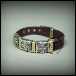 Браслет кожаный "Истоки" для мужчин