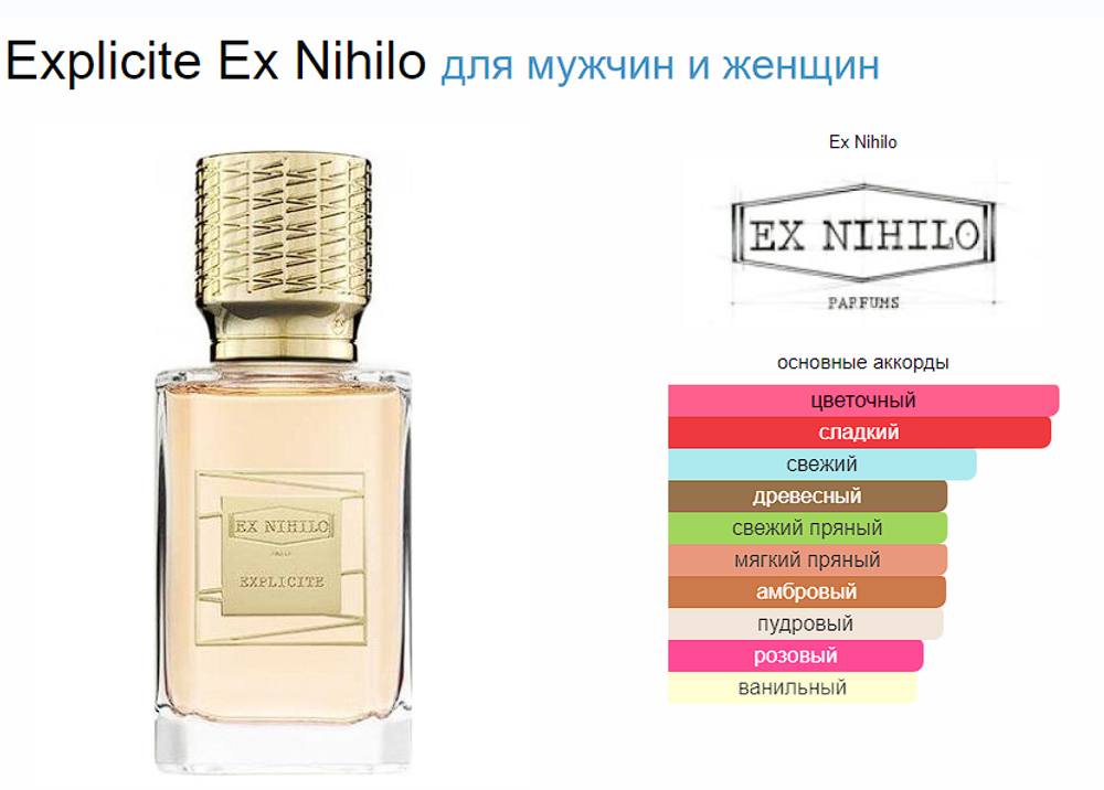 EX Nihilo Explicite 100ml (duty free парфюмерия)
