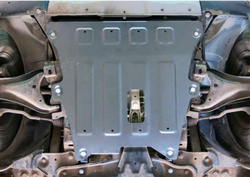 Защита картера и КПП Rival для Nissan Terrano III (V - 1.6; 2.0) 2014-2016/Renault Duster I (V - 1.5D; 1.6; 2.0) 2010-2015, штампованная, алюминий 4 мм, с крепежом, 333.4702.1