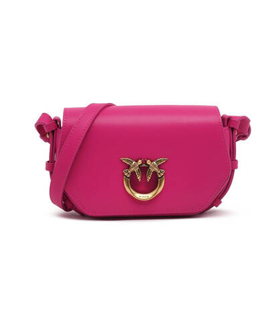 Кожаная сумка-мессенджер LOVE CLICK EXAGON BABY VITELLO Pinko - розовый(100070 A0F1)