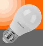 Лампочка светодиодная OSRAM LED Value P, 800лм, 10W, 4000К, нейтральный белый свет, E27, шар, матовая