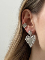 Серьги стальное сердце