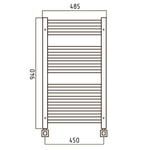 Полотенцесушитель водяной QUADRO, 485x940, хром, ST-QUAD-W348094-CR