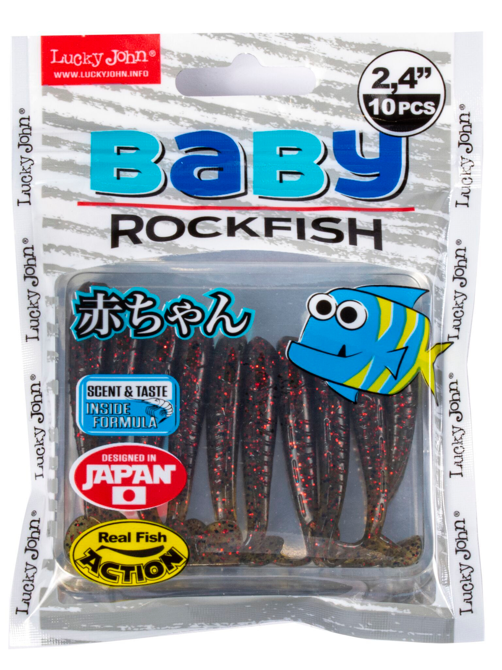 Виброхвосты съедобные искусственные LJ Pro Series BABY ROCKFISH 2,4in (06.10)/PA03 10шт.