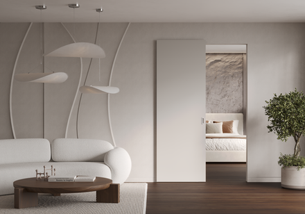 Межкомнатная дверь Гладкая с раздвижной системой Invisible