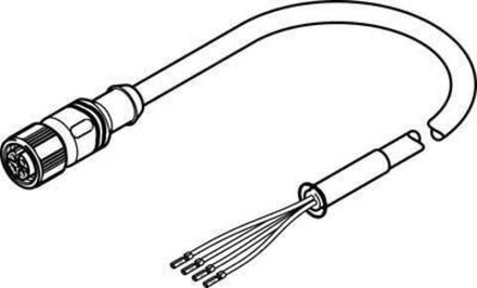 NEBM-M12G4-RS-15-N-LE4 Кабель электродвигателя