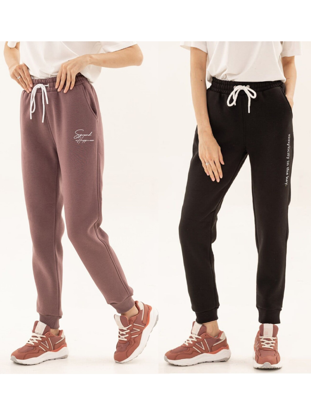 OW-016 Брюки спорт. женские (футер начес 3-х нитка) (56-3XL)