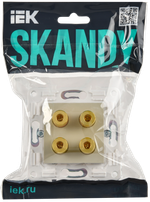 SKANDY Аудиорозетка 4-местная SK-A01B бежевый IEK