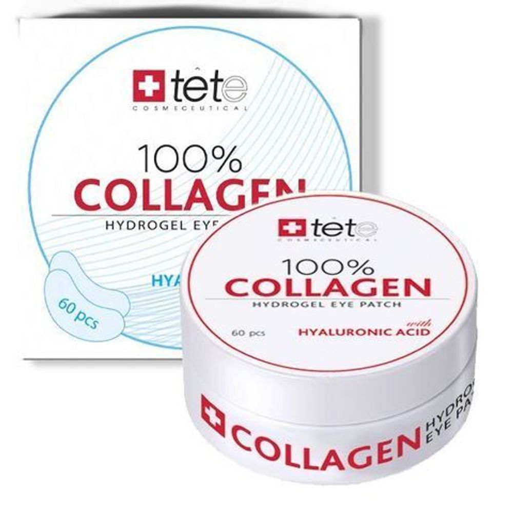 Te-Te Коллагеновые патчи под глаза 100% COLLAGEN HYDROGEL EYE PATCH, 30 пар