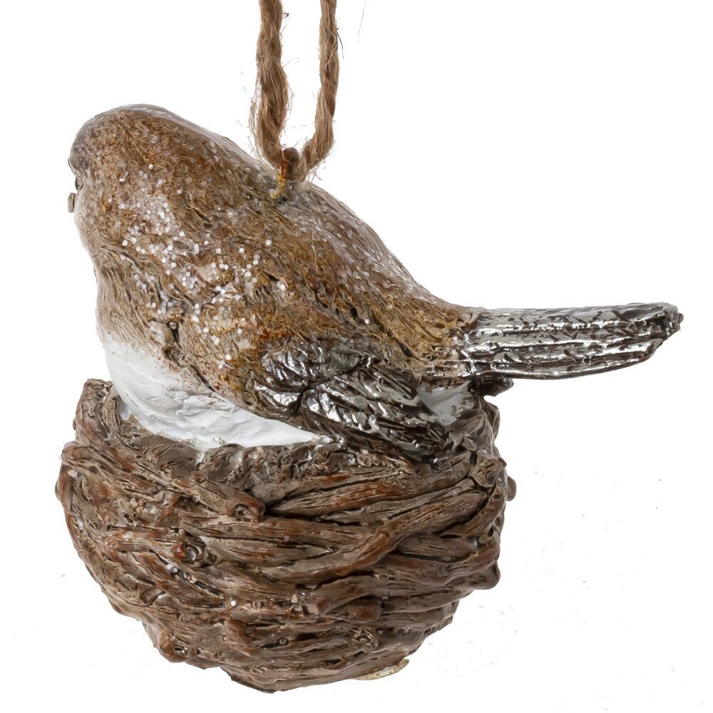 GAEM Украшение новогоднее "Птичка в гнезде", L8,5 W6 H7,5 см