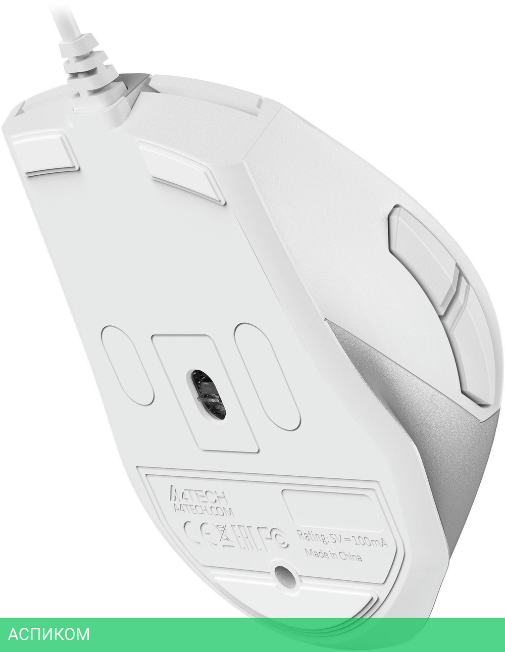 Мышь A4Tech Fstyler FM45S Air белый/серебристый/Silver White