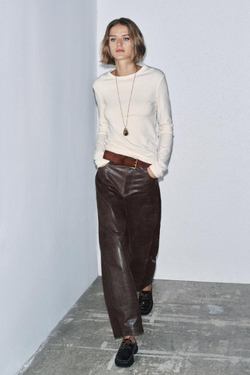 ZARA ФУТБОЛКА С ДЛИННЫМИ РУКАВАМИ, СЛОНОВАЯ КОСТЬ