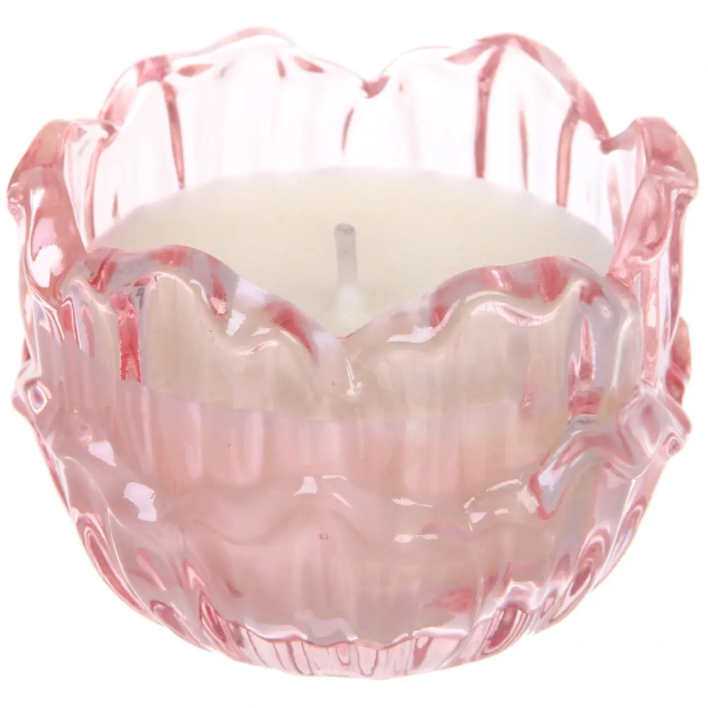 Свеча в стакане «Пламя» 8,3*6 см, Розовый