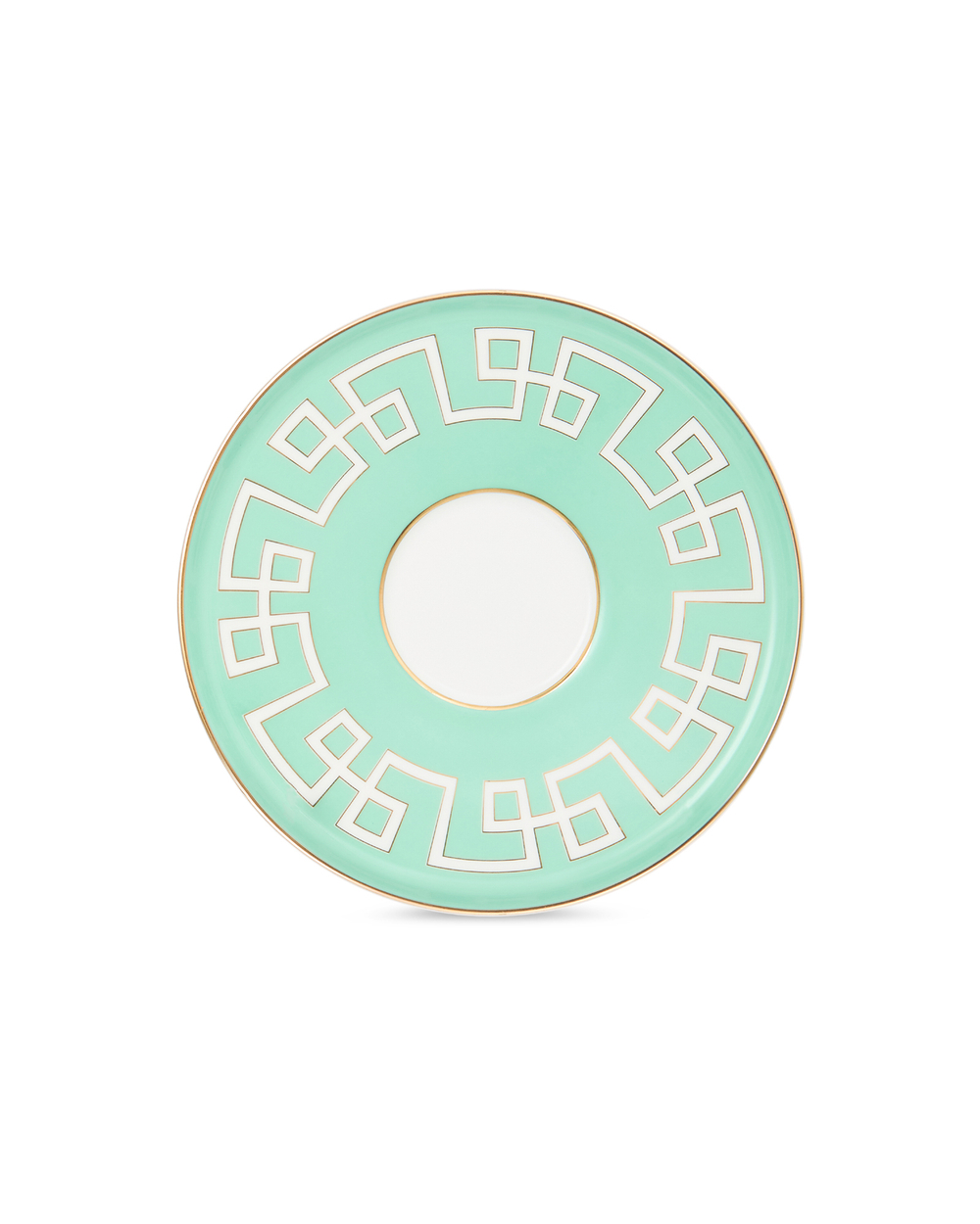 Чашка чайная с блюдцем 240мл Decor de table Винтаж Магнолия мятная