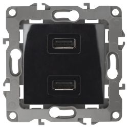 12-4110-06 ЭРА Устройство зарядное USB, 230В/5В-2100мА, IP20, Эра12, чёрный | Эра 12 Черный