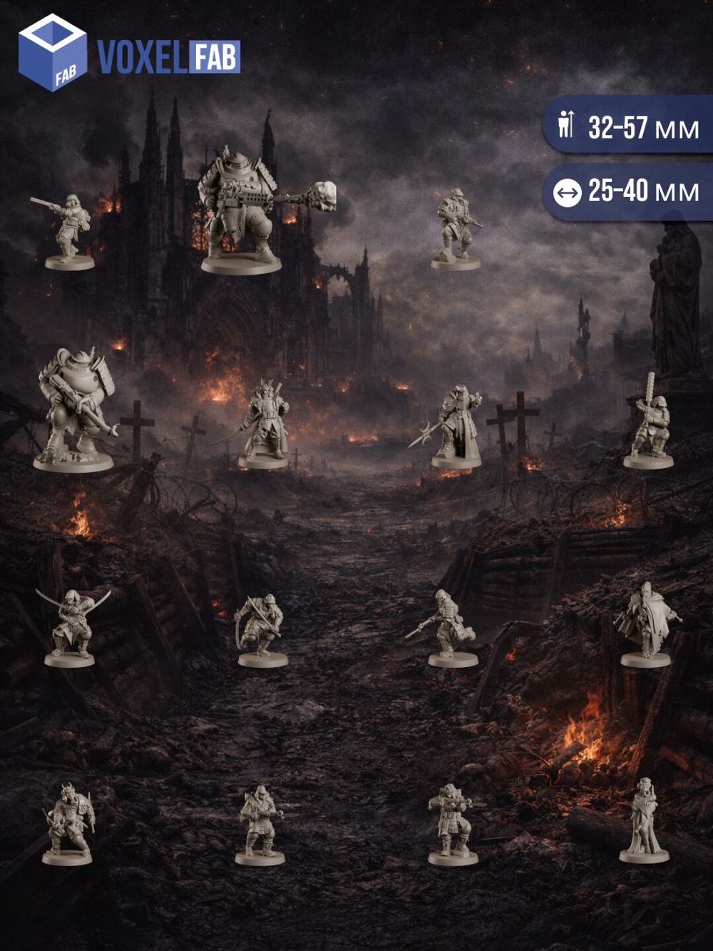 Стальные самураи Новая Антиохия миниатюры для настольных игр РНИ, Trench Crusade