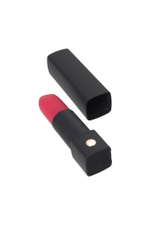 Мини-вибратор в форме помады Exomoon - 8,8 см. (Цвет: черный)