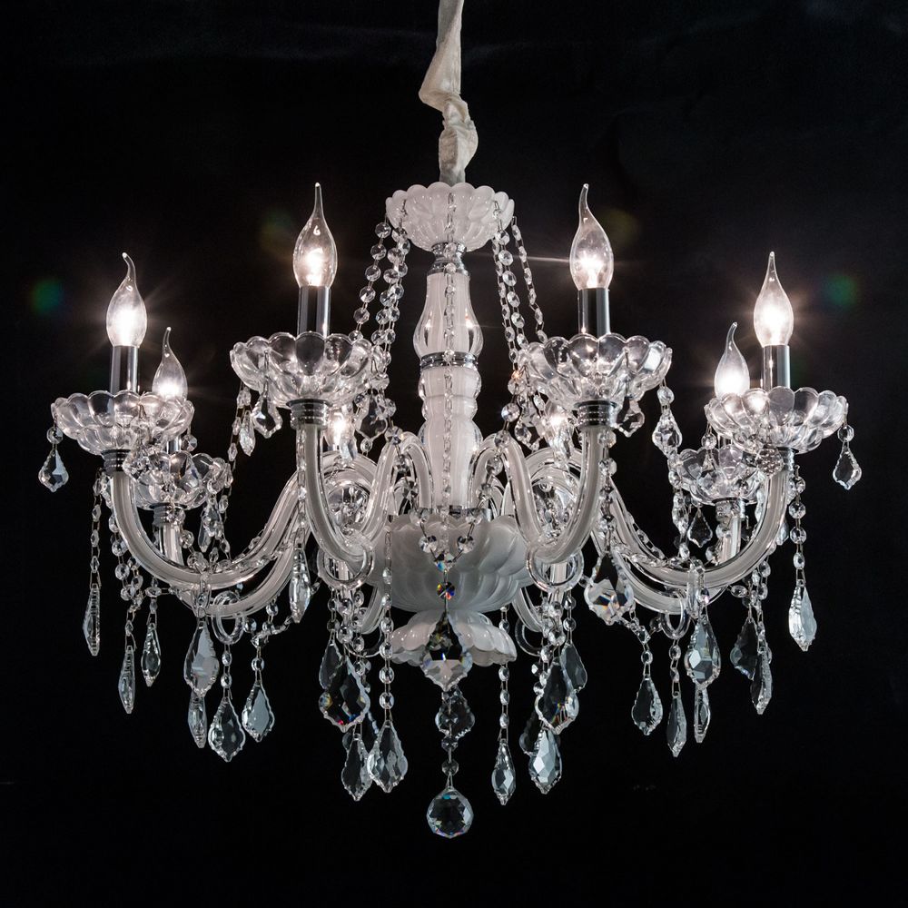 Citilux Финка CL353181 Люстра стеклянная подвесная Белая