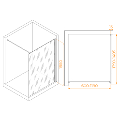 Душевая перегородка RGW WA-010B (Прозрачное, 1400)