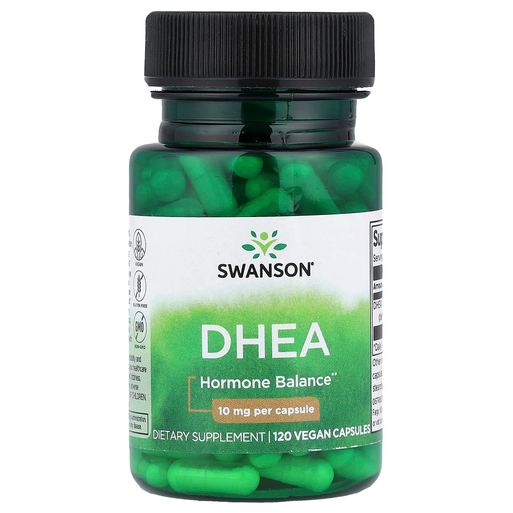 Swanson, DHEA, 10 мг, 120 веганских капсул