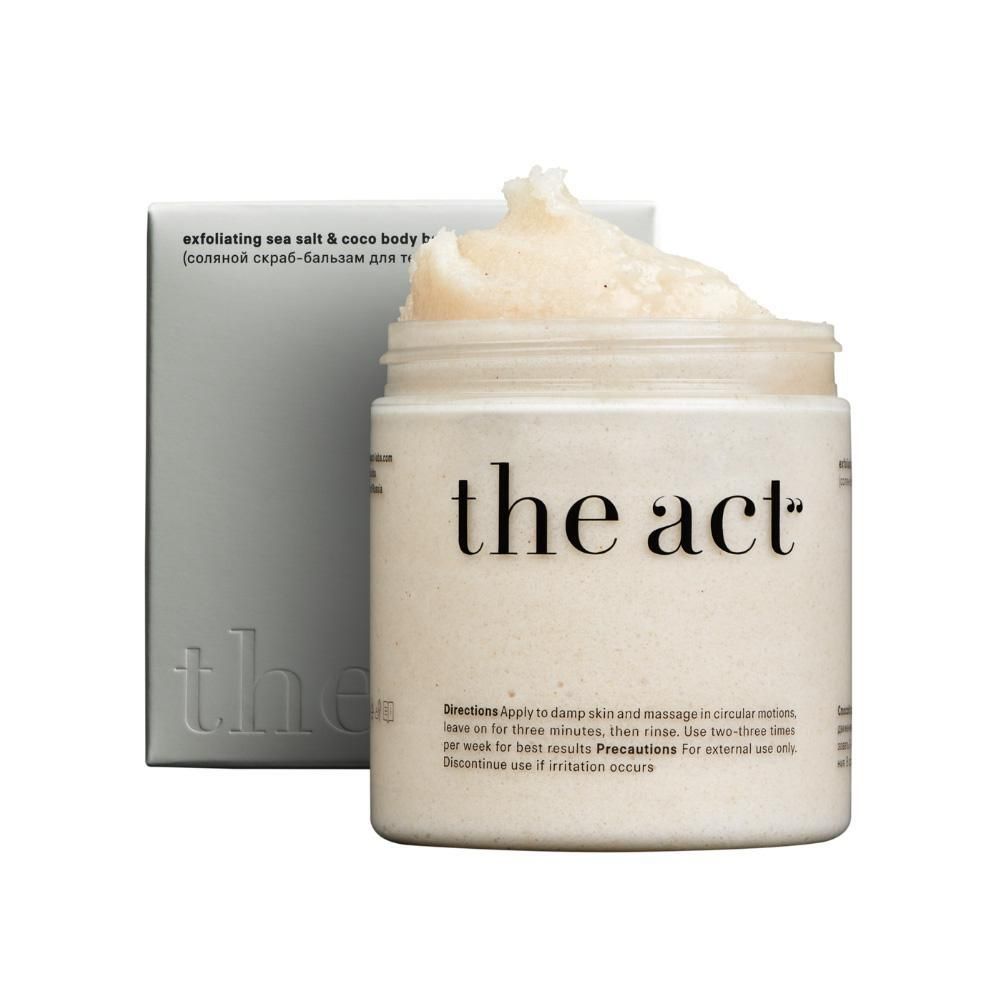 Скраб для тела кокосовый  The act Exfoliating Sea Salt & Coconut Body Balm 300 г