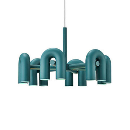 Подвесной дизайнерский светильник Cirkus by AGO Lighting (6 плафонов/синий)