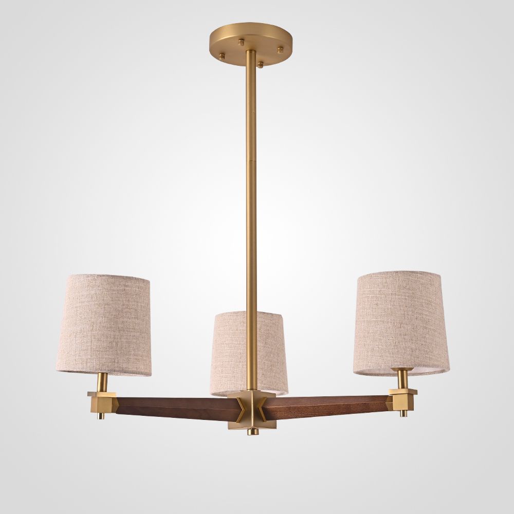 Люстра На Штанге Jorgenson D70 Beige/Dark Wood By Imperiumloft