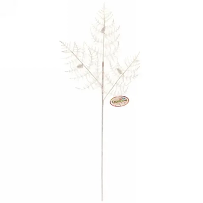 Ветка хвойная «Сосновые шишки» 80 см, Белый