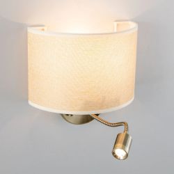 Citilux Декарт CL704306 Бра с бежевым абажуром и диммером