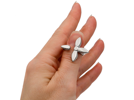 Кольцо Цветок LoVe, 25мм