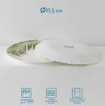 Столовый сервиз Avvir «Юкка», 18 предметов: 6 тарелок d=16.5 см, d=17.5 см, d=23 см, стеклокерамика, белый