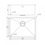 Мойка для кухни MILACIO Denia 58 Steel MC.77458 золото