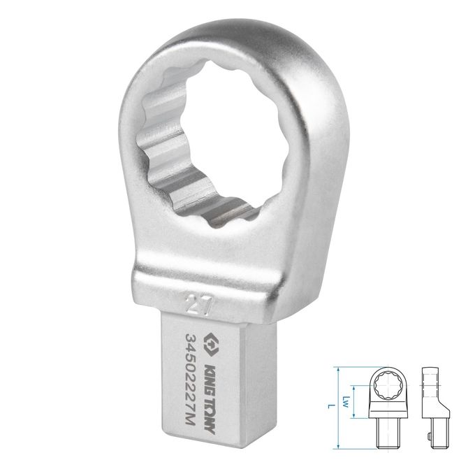 KING TONY (34502227M) Насадка накидная серии "FIT", 27 мм, 14х18 мм