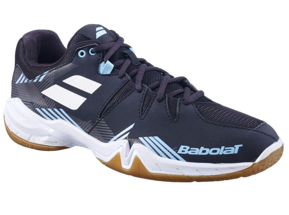 Мужские кроссовки для бадминтона/сквоша Babolat Shadow Spirit Men - black/light blue