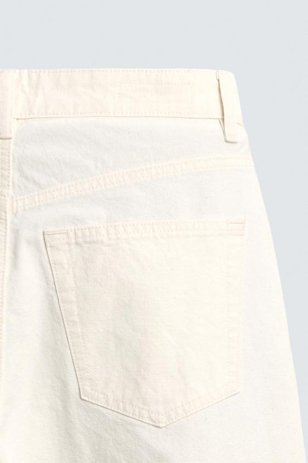 ZARA ДЖИНСЫ СВОБОДНОГО КРОЯ, ЖЕЛТОВАТО-БЕЛЫЙ
