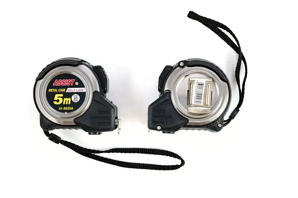 Рулетка измерительная 5 метров Assist PRO с автостопом, 1 класс точности, лента 25 мм, 1 шт.