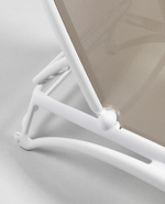 Шезлонг-лежак пластиковый Nardi Atlantico, белый, тортора