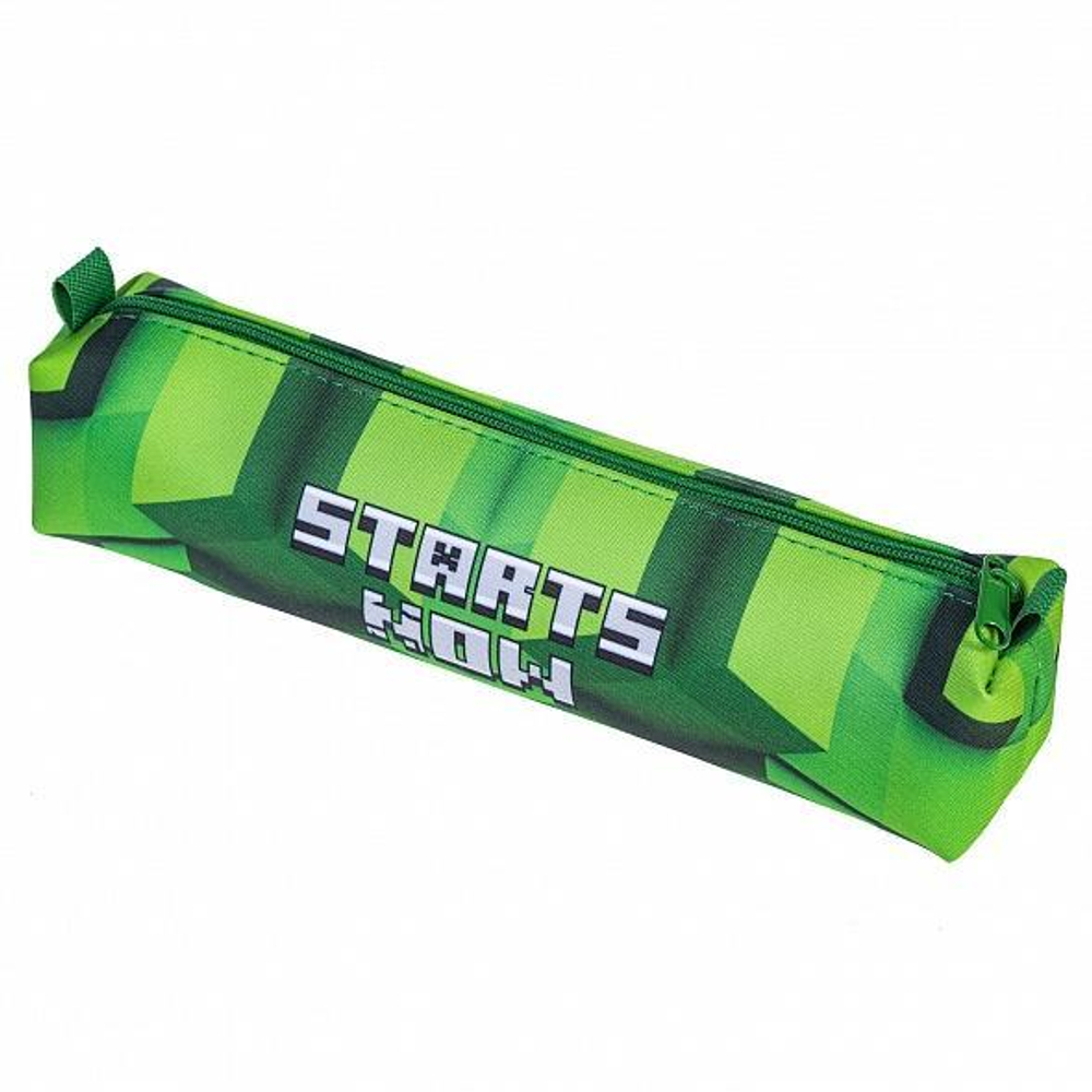 Пенал 210х45х45мм на молнии мягкий "Pixels" (Хатбер)