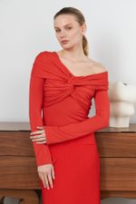 ТОП-БОДИ С УЗЛОМ, КРАСНЫЙ