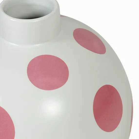 Ваза Willa L высота 27 см, белый, розовый