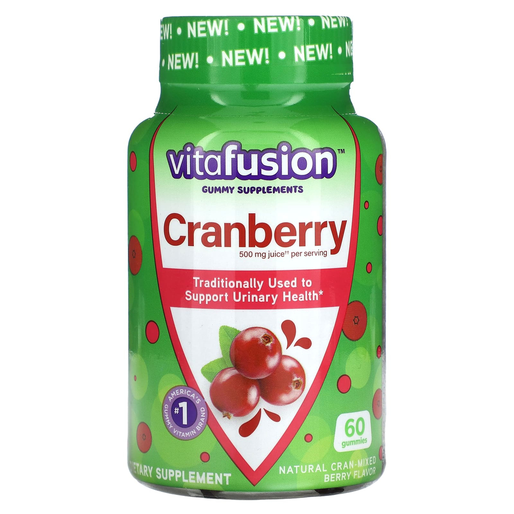 VitaFusion, Клюква, ягодное ассорти, 60 жевательных мармеладок (250 мг в 1 жевательной мармеладке)