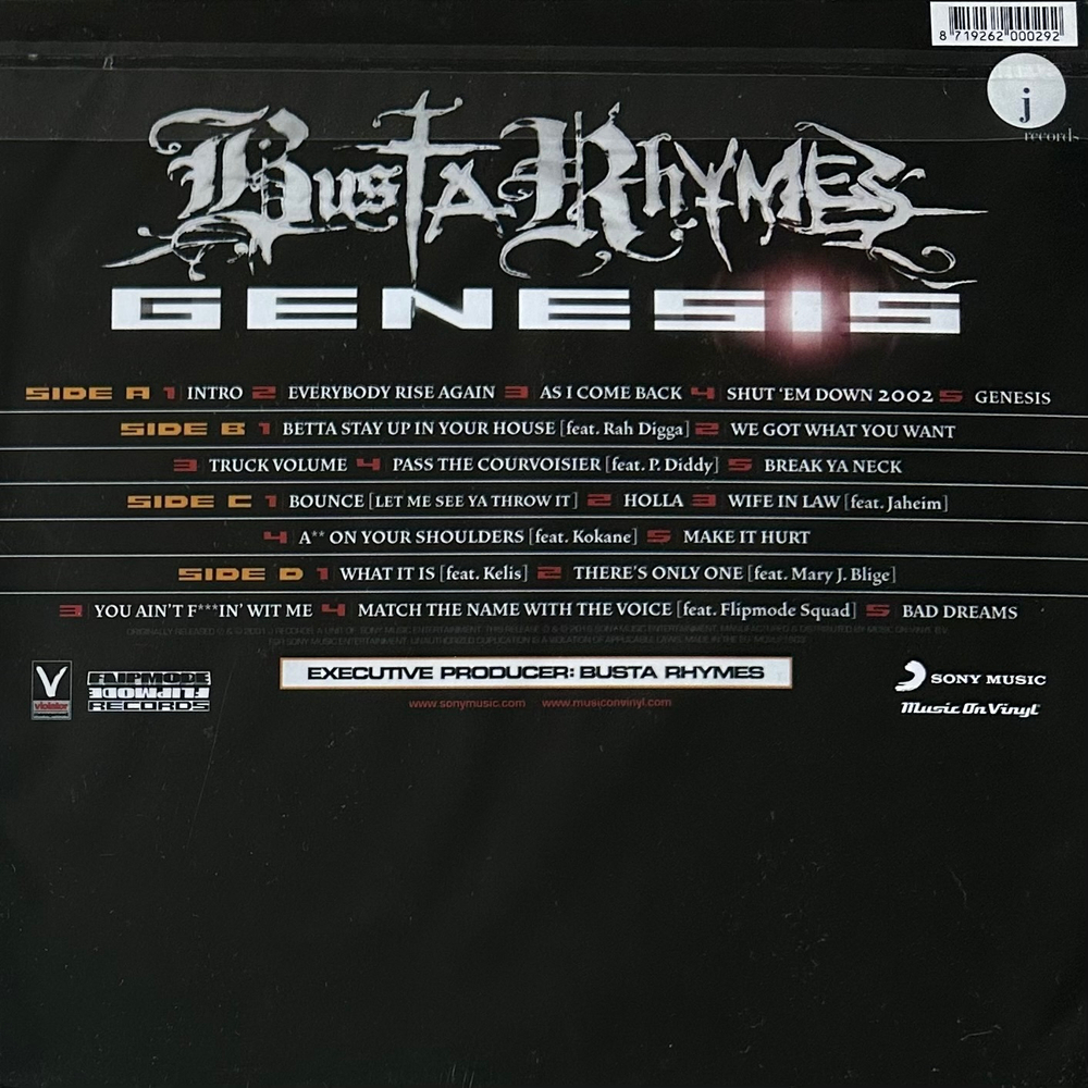 Busta Rhymes - Genesis 2LP (Европа 2020г.)