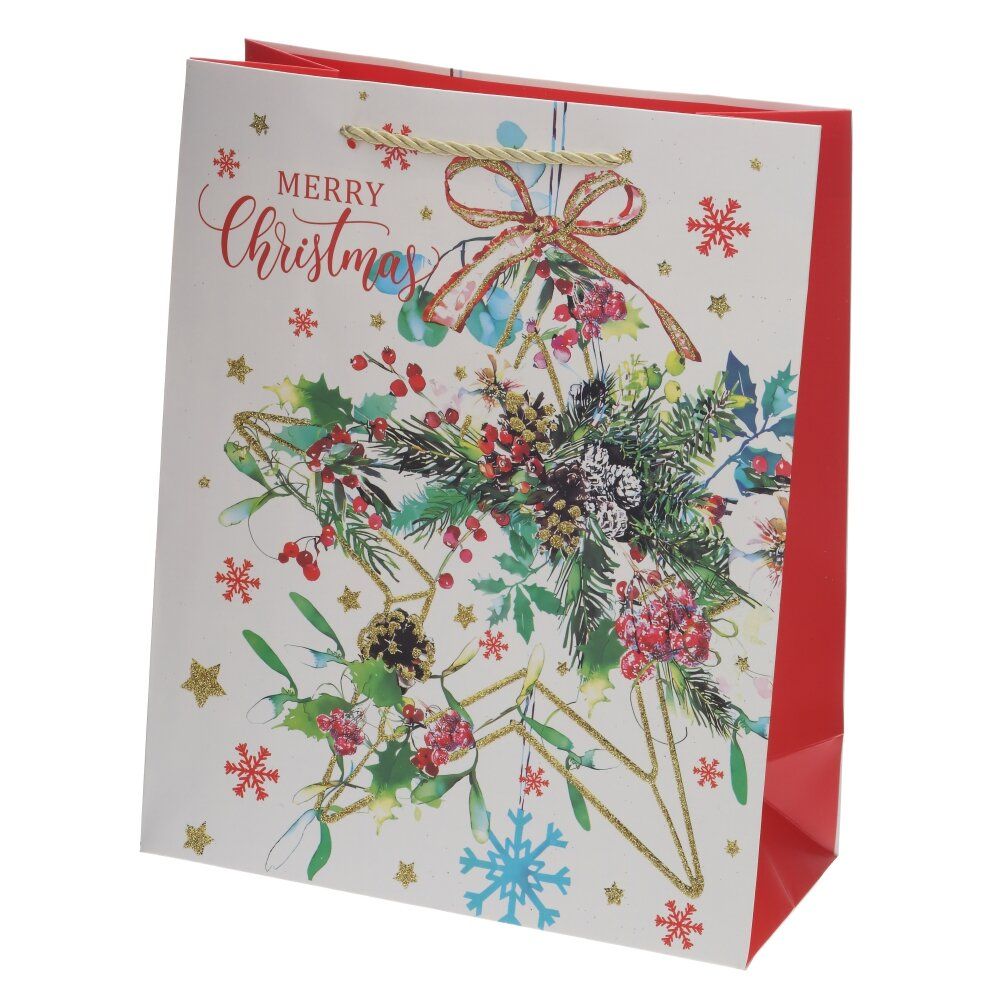 GAEM Пакет подарочный M (бумага 210г/м2, блок 12шт), L32 W12 H26 см, 4в.