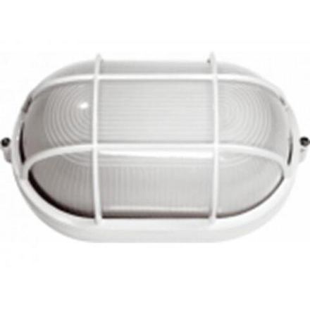 Светильник влагозащ.Camelion 60Вт Решетка белый овал 1401S