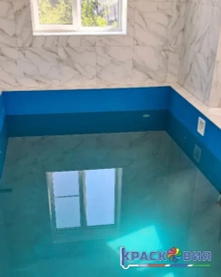 Краска для бассейна Бетостоун PROFI POOL, водостойкая эмаль, матовая, RAL 5012, 3 кг.