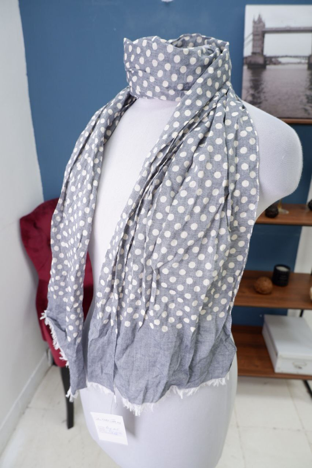 Шарф в горошек